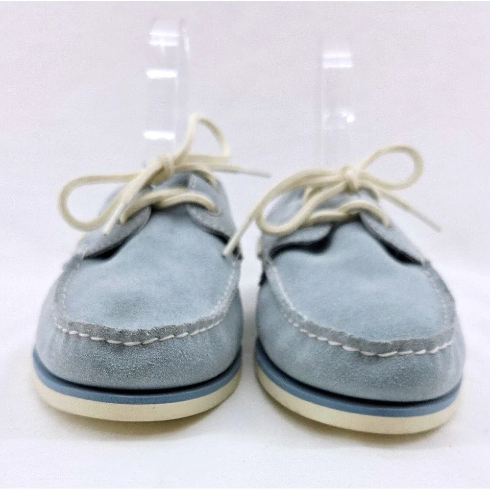 Timberland Men's‎ Icon Blue Suede Classic 2-Eye Boat Shoes - Size 8.5